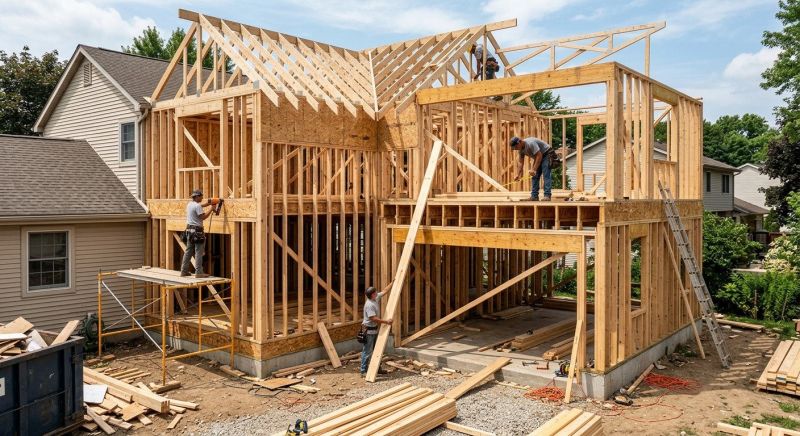 Building Addition Framing in Kansas City, KS