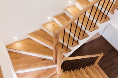 Curved Staircase Installation in Wilmington, NC
